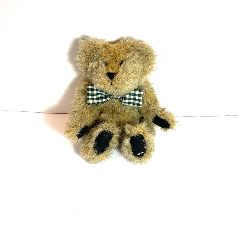 Ganz Cottage Collectibles “Dennis” Brown Teddy Bear w/ Bow Plush Vintage Style
